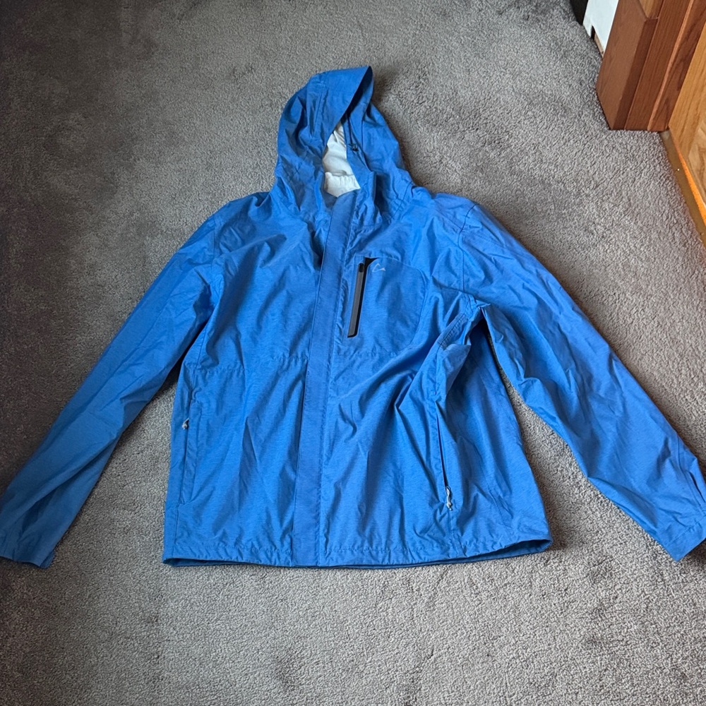 Paradox Blue Full Zip Hooded Windbreaker Jacket SIZE L